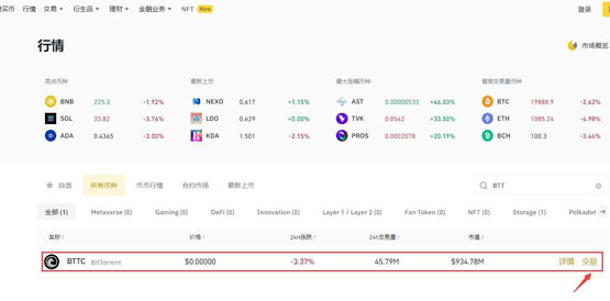BTT币怎么买？BTT币交易和买入图文指南